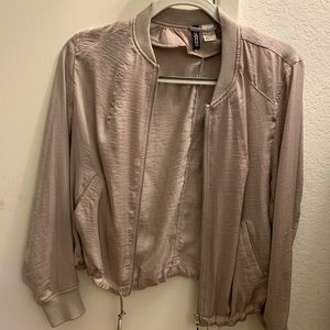 Blush pink bomber jacket